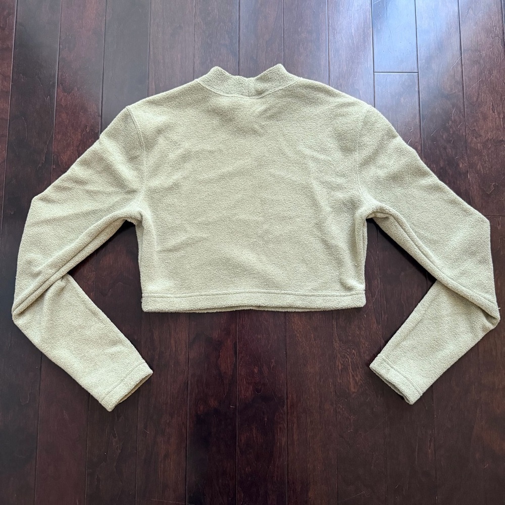 Nike Plush Fleece Women's Long Sleeve Size S Top Gym Workout Slim Mock-Neck - Picture 5 of 7